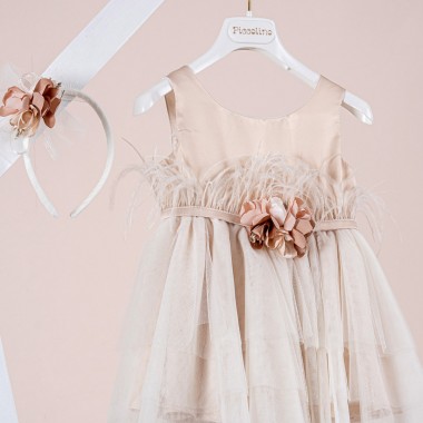 Βαπτιστικό φόρεμα Piccolino Tiffany Champagne