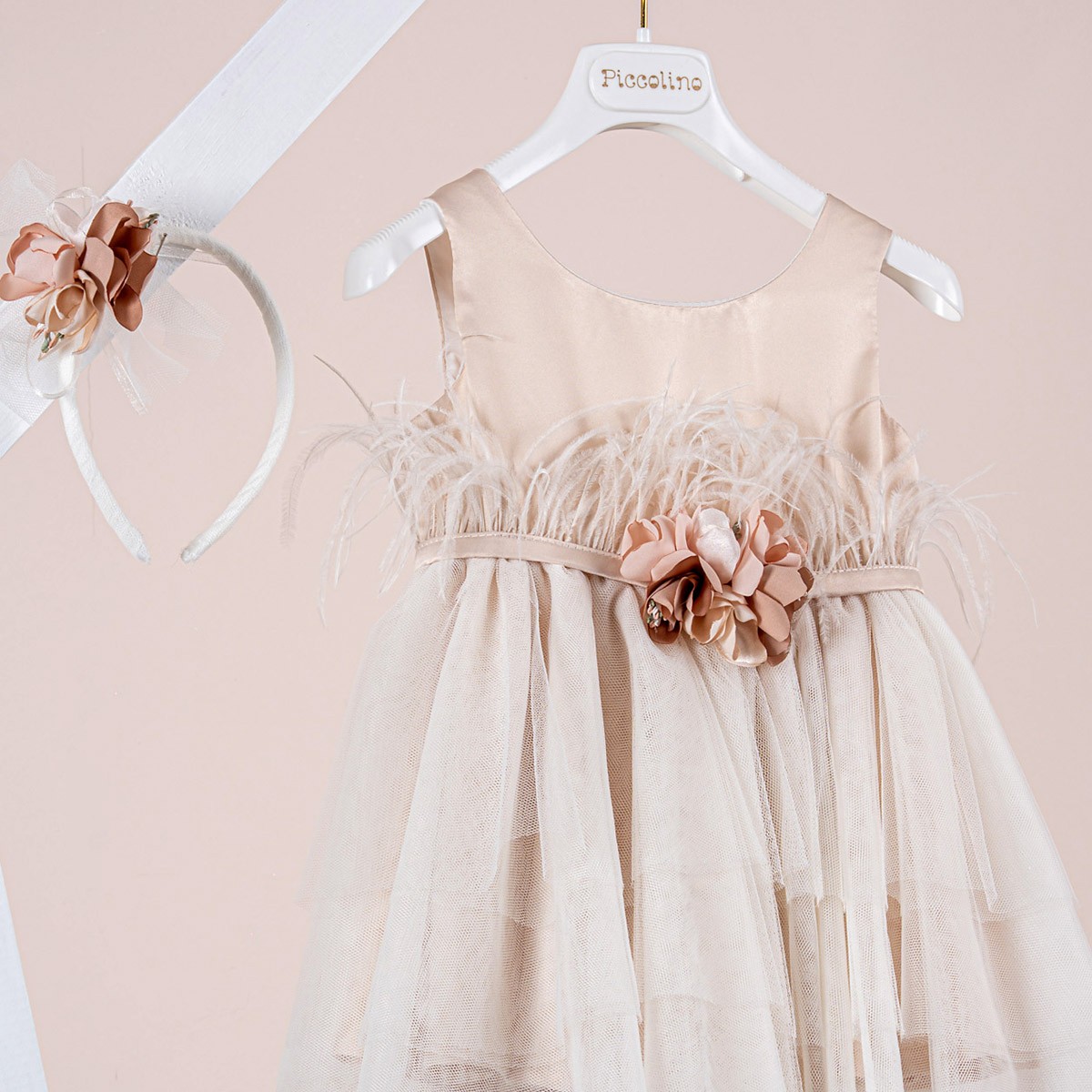 Βαπτιστικό φόρεμα Piccolino Tiffany Champagne
