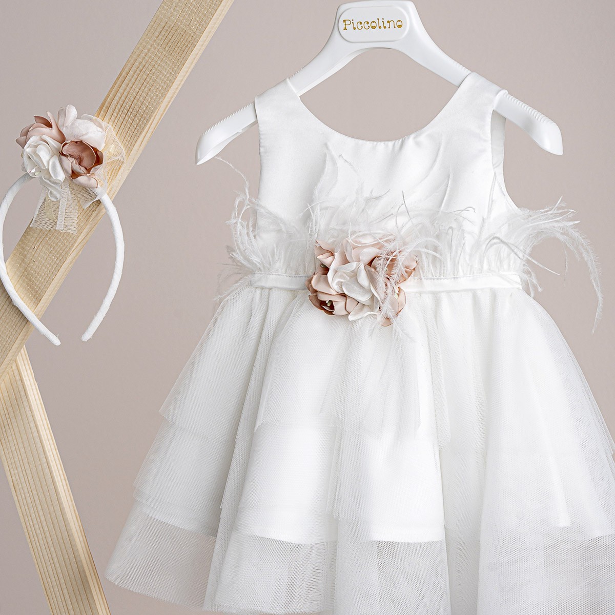 Βαπτιστικό φόρεμα Piccolino Tiffany Ivory