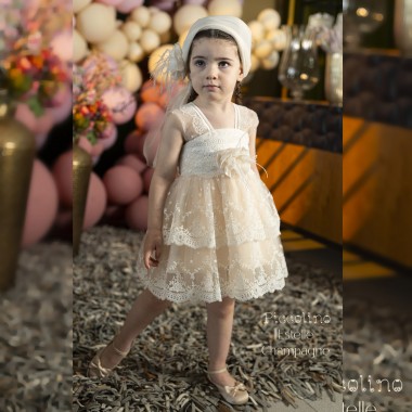 Βαπτιστικό φόρεμα Piccolino Estelle Champagne