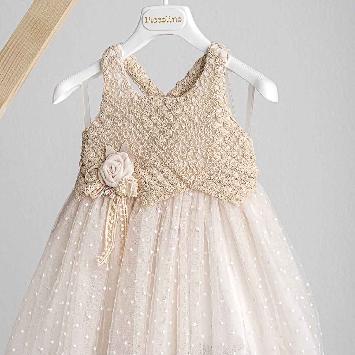 Βαπτιστικό φόρεμα Piccolino Thea Beige