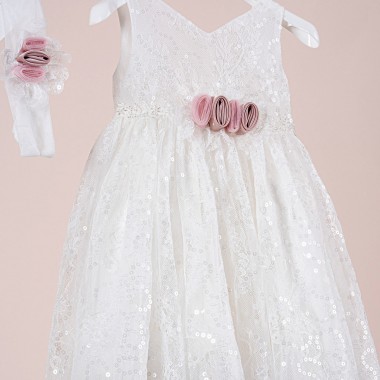 Βαπτιστικό φόρεμα Piccolino Fiorella Ivory