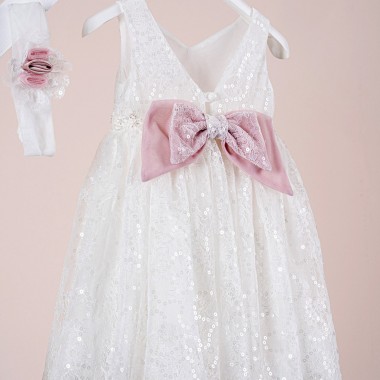 Βαπτιστικό φόρεμα Piccolino Fiorella Ivory