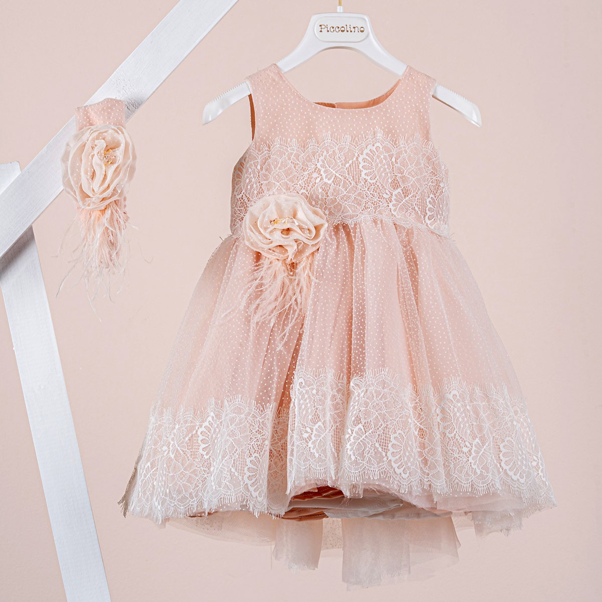 Βαπτιστικό φόρεμα Piccolino Marcella Peach