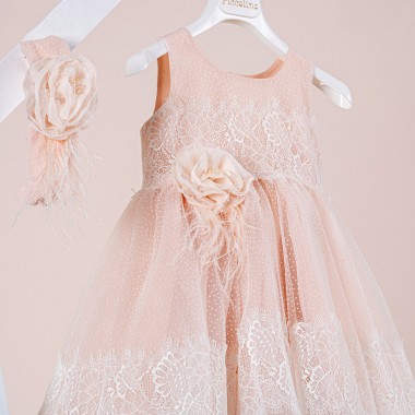 Βαπτιστικό φόρεμα Piccolino Marcella Peach