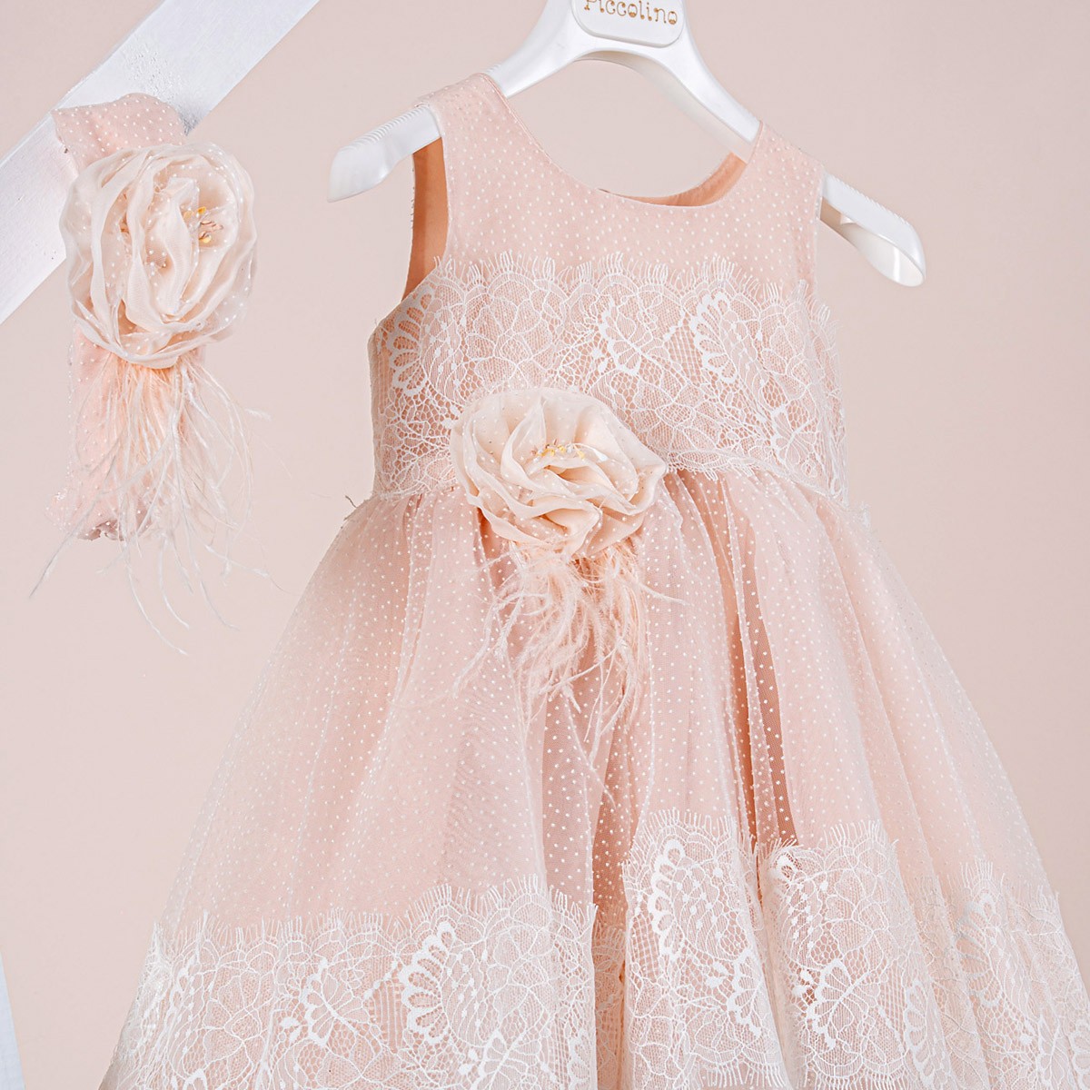 Βαπτιστικό φόρεμα Piccolino Marcella Peach