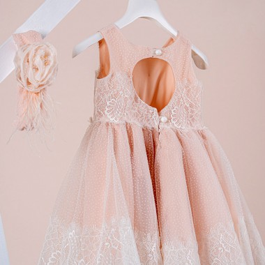 Βαπτιστικό φόρεμα Piccolino Marcella Peach