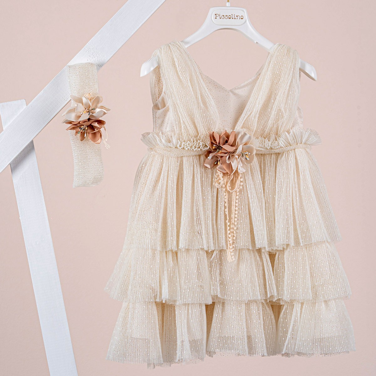 Βαπτιστικό φόρεμα Piccolino Eleanor Gold