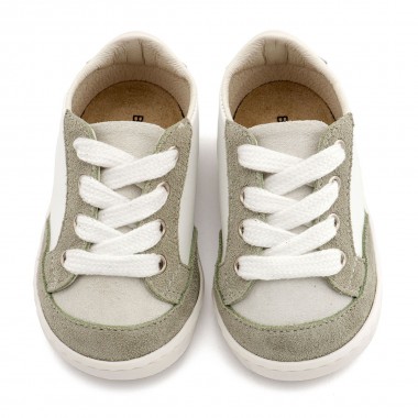 Δερμάτινο Δετό Sneakers PRΙ2120 Λευκό Μέντα