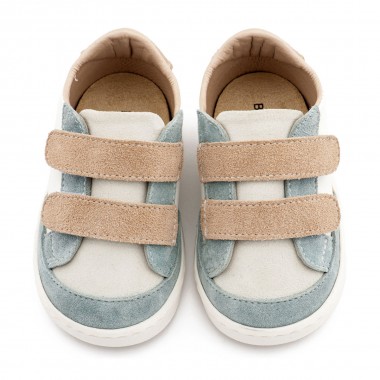 Τρίχρωμο Sneakers Διπλή Μπαρέτα Χρατς PRI2125 Λευκό Μίνεραλ Μπεζ