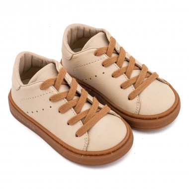 Δετό Δερμάτινο Sneaker BW 4312 Μπεζ