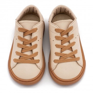 Δετό Δερμάτινο Sneaker BW 4312 Μπεζ
