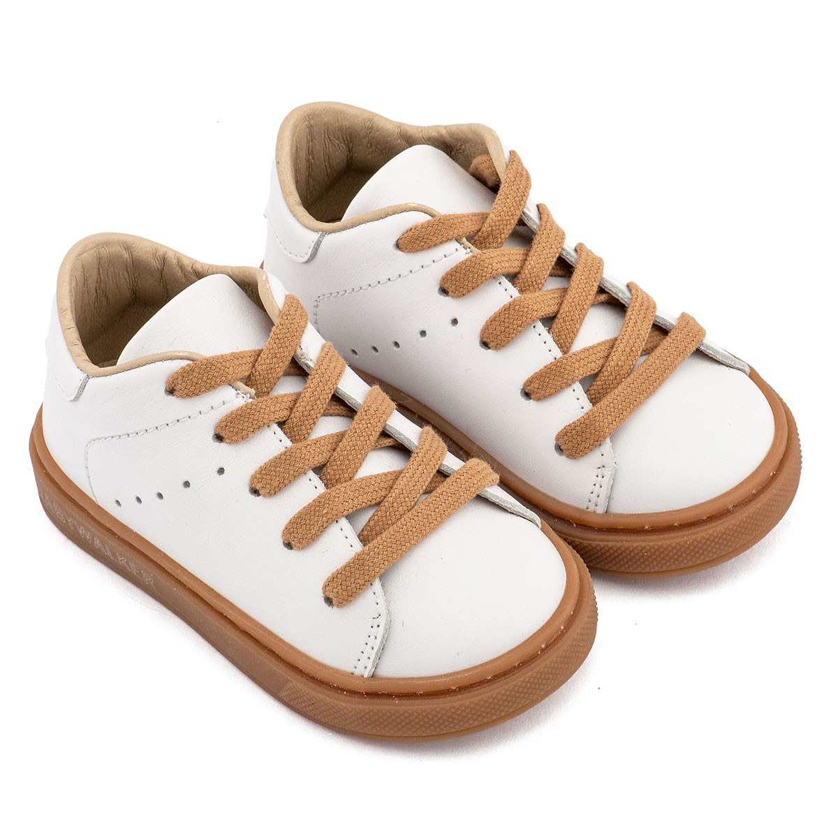 Δετό Δερμάτινο Sneaker BW 4312 Λευκό