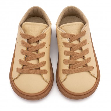 Δετό Δερμάτινο Sneaker BW 4312 Καλαμποκί