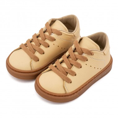 Δετό Δερμάτινο Sneaker BW 4312 Καλαμποκί