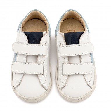Τρίχρωμο Sneaker Διπλό Χρατς EXC5316  Λευκό Σιέλ 