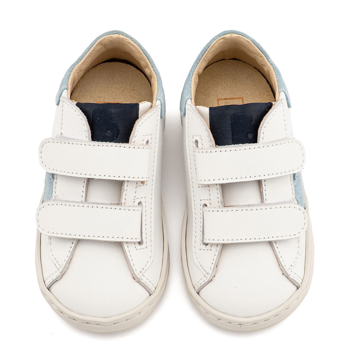 Τρίχρωμο Sneaker Διπλό Χρατς EXC5316  Λευκό Σιέλ 