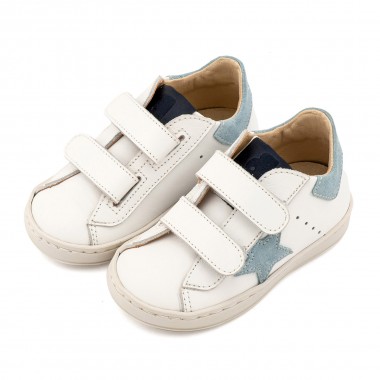 Τρίχρωμο Sneaker Διπλό Χρατς EXC5316  Λευκό Σιέλ 