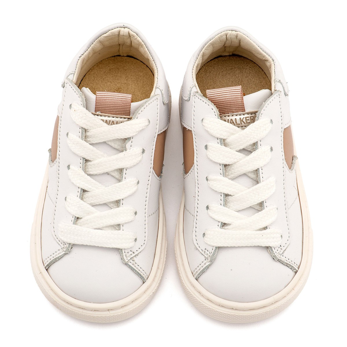 Δίχρωμο Sneaker Δετό EXC8001 Λευκό Μπεζ