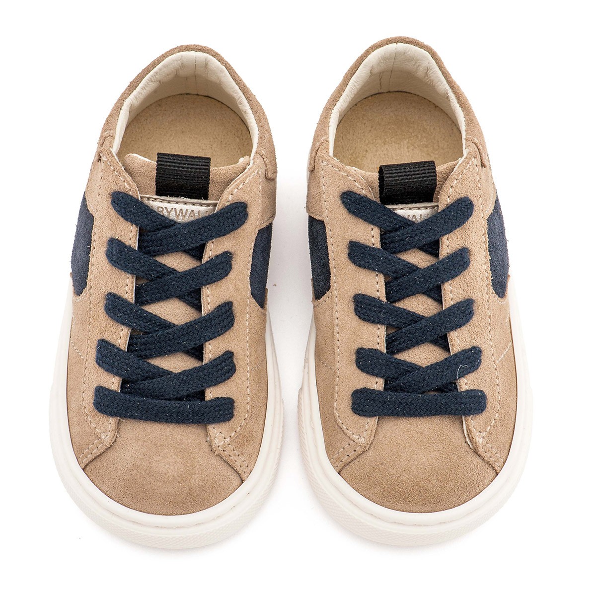 Δίχρωμο Sneaker Δετό EXC8002 Μπεζ Μπλε
