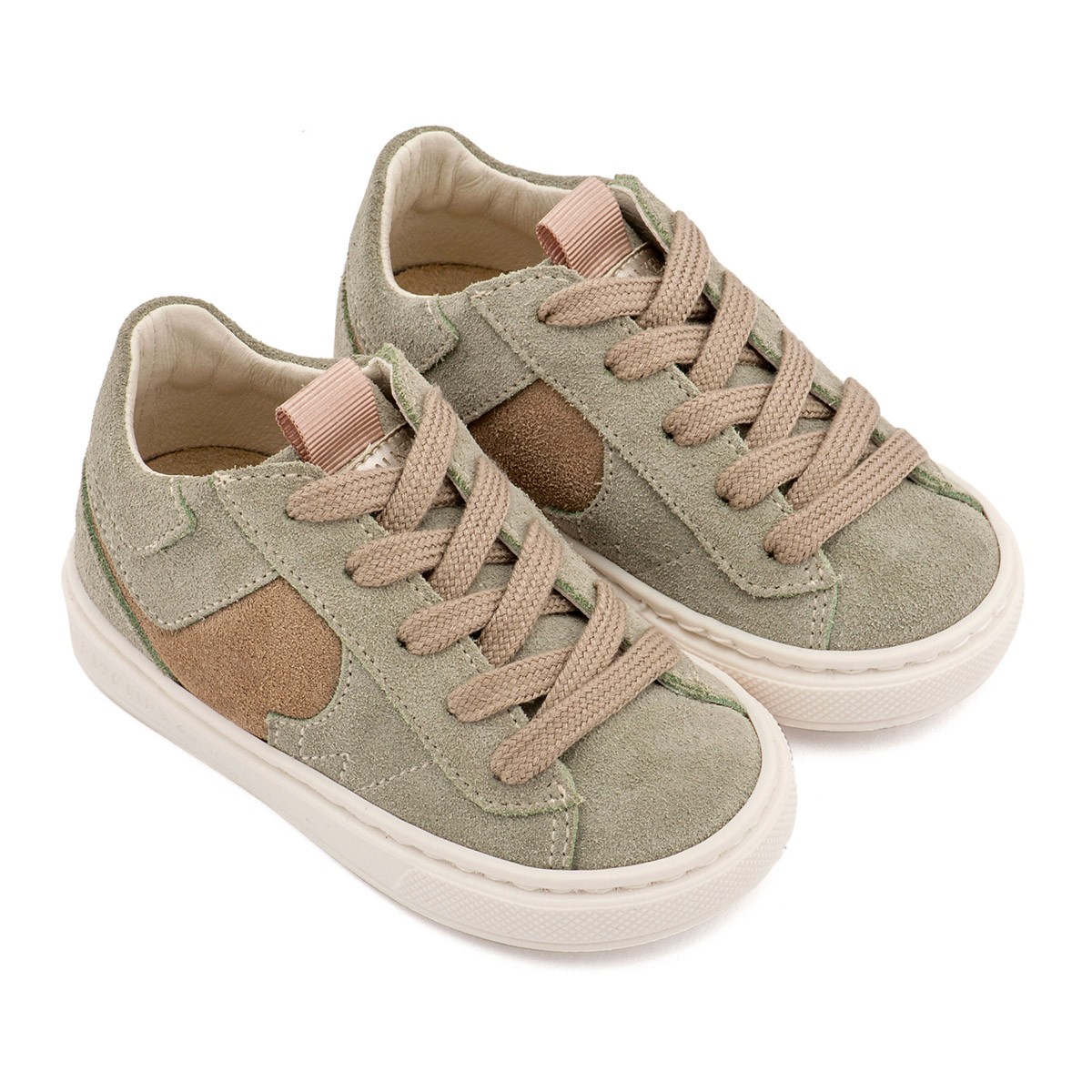 Δίχρωμο Sneaker Δετό EXC8002 Μέντα Μπεζ