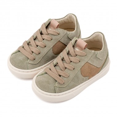Δίχρωμο Sneaker Δετό EXC8002 Μέντα Μπεζ