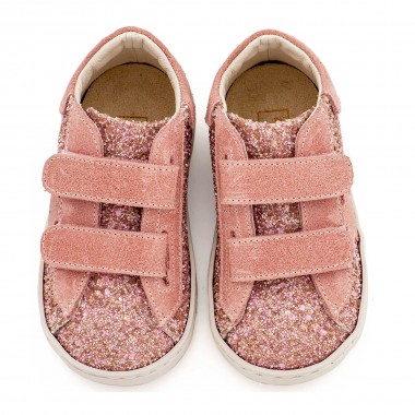 Sneaker Διπλό Χρατς με Αστέρι στο Πλάι EXC5904 Ροζ Αντικέ