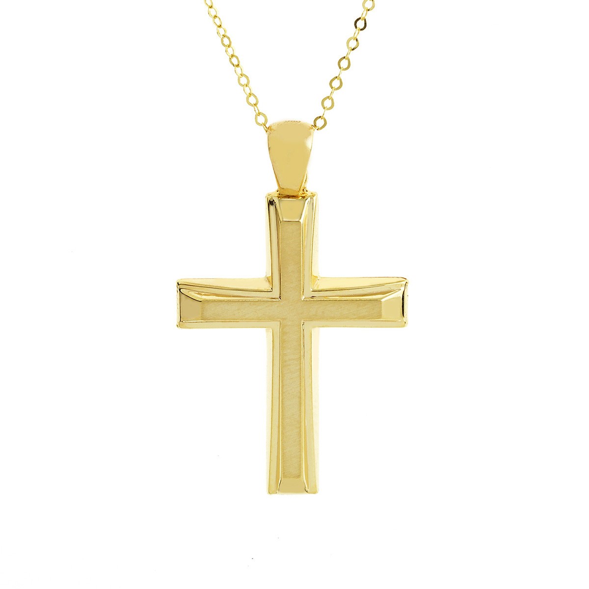Σταυρός Χρυσός Κ9 με Αλυσίδα Κωδ: 301945