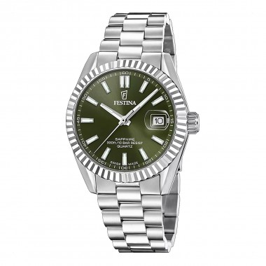 Festina Swiss Made Classic Ρολόι Μπαταρίας με Μεταλλικό Μπρασελέ Κωδ: F20084/C