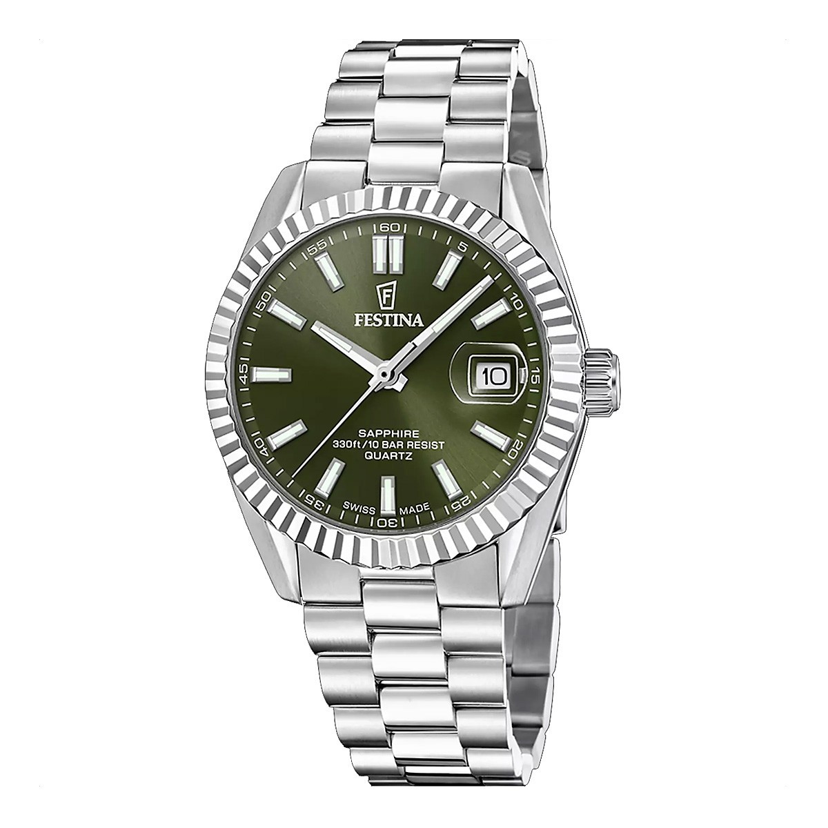 Festina Swiss Made Classic Ρολόι Μπαταρίας με Μεταλλικό Μπρασελέ Κωδ: F20084/C