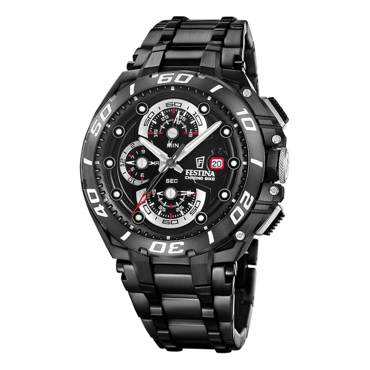 Festina Chrono Bike Ρολόι Χρονογράφος με Μεταλλικό Μπρασελέ Κωδ: F20756/1