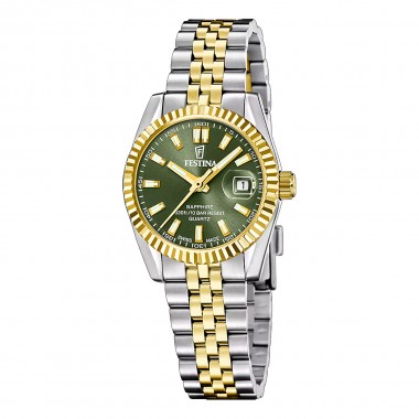 Festina Swiss Made Classic Ρολόι Μπαταρίας με Δίχρωμο Μπρασελέ F20088/4