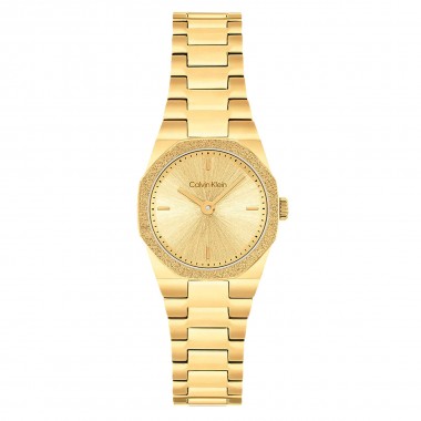 CALVIN KLEIN Geometric Elegance Ρολόι Μπαταρίας με Μεταλλικό Μπρασελέ Κωδ: 25100142