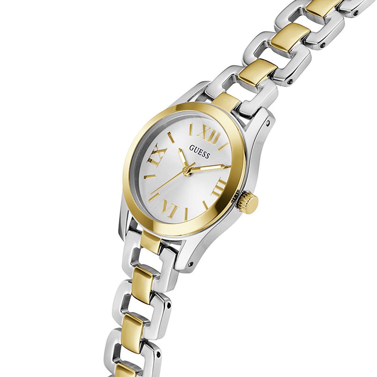 GUESS Veda Ρολόι Μπαταρίας με Δίχρωμο Μπρασελέ Κωδ: GW0927L6