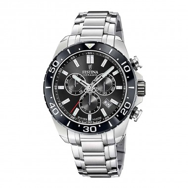 FESTINA Ceramic Swiss Made Ρολόι Μπαταρίας με Χρονογράφο Κωδ: F20042/4