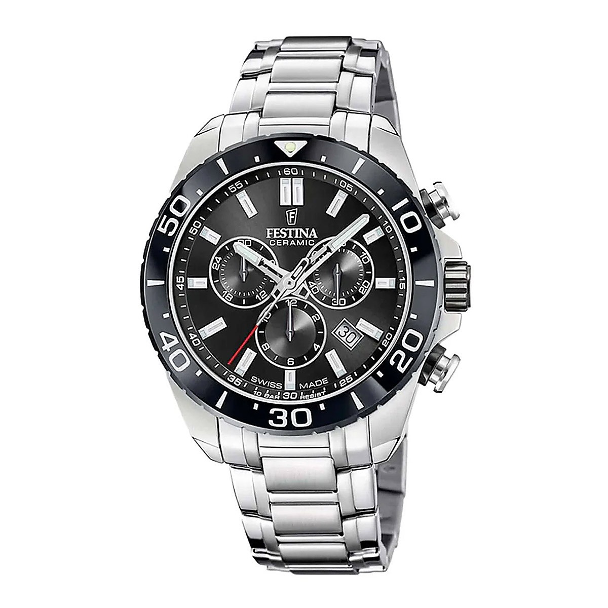 FESTINA Ceramic Swiss Made Ρολόι Μπαταρίας με Χρονογράφο Κωδ: F20042/4