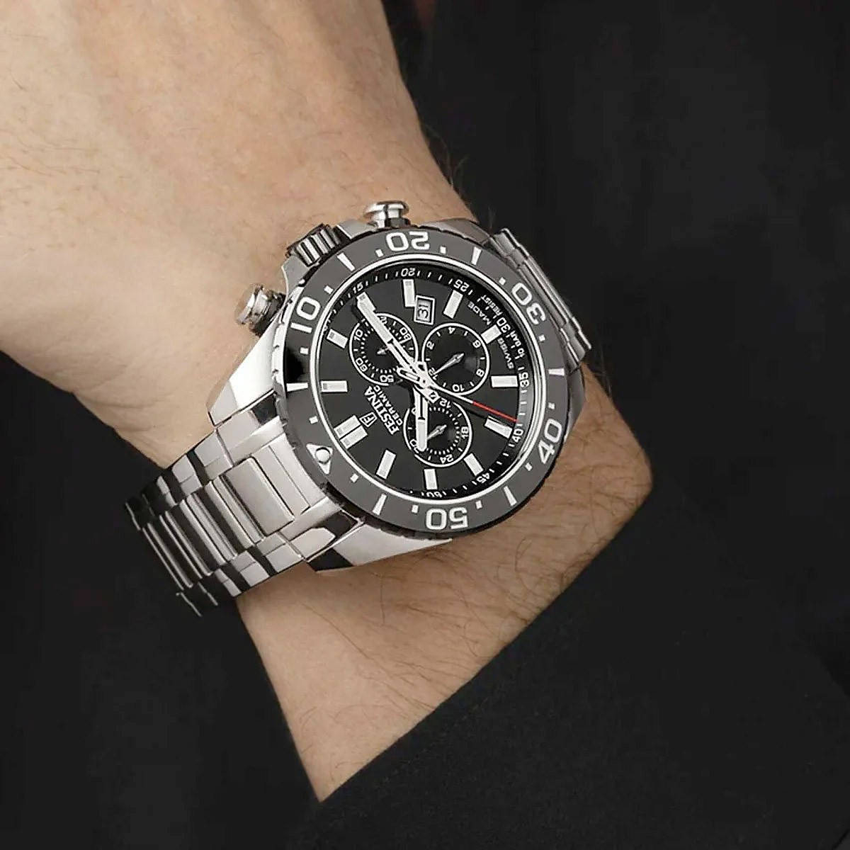 FESTINA Ceramic Swiss Made Ρολόι Μπαταρίας με Χρονογράφο Κωδ: F20042/4