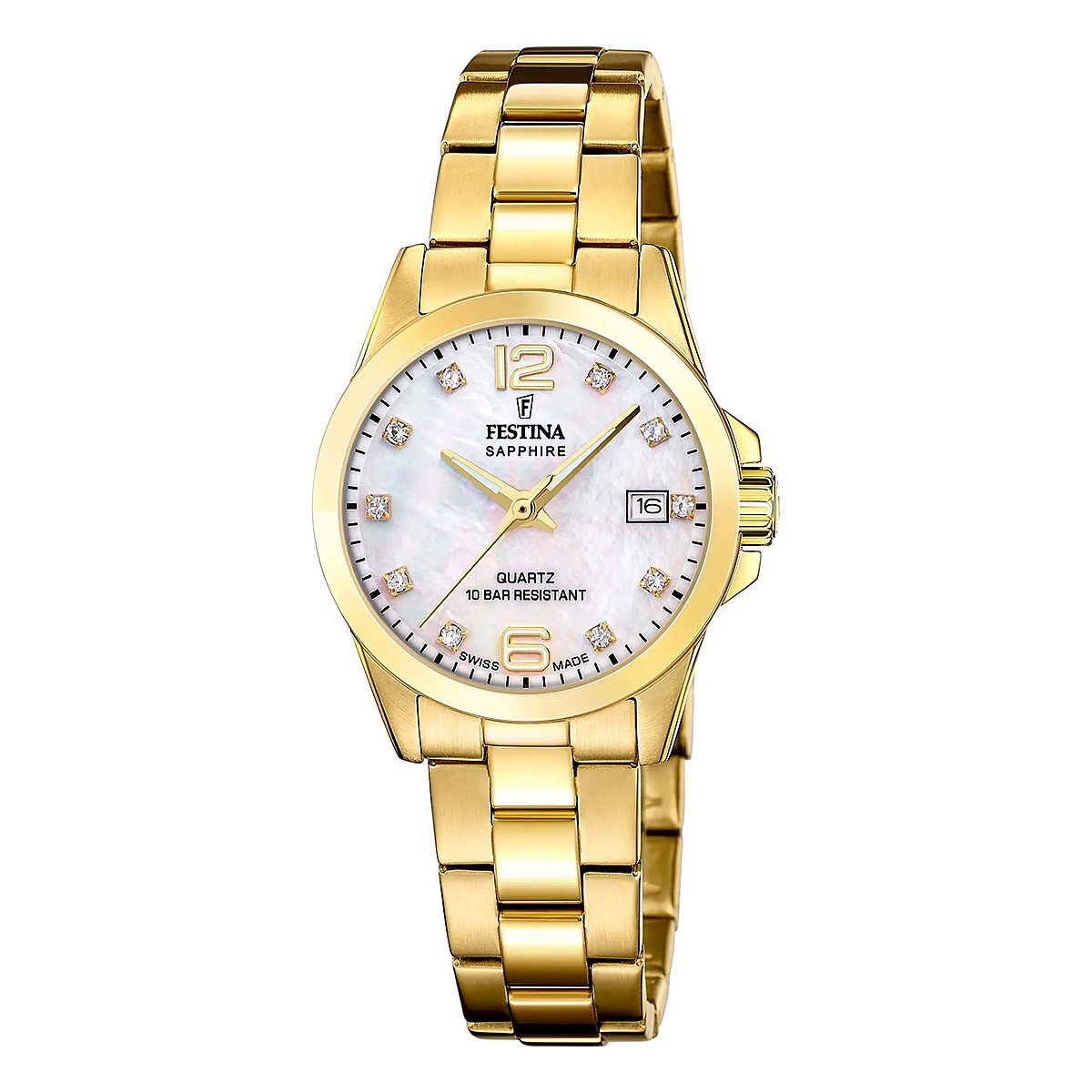 Festina Swiss Made Classic Ρολόι Μπαταρίας με Μεταλλικό Μπρασελέ F20050/1