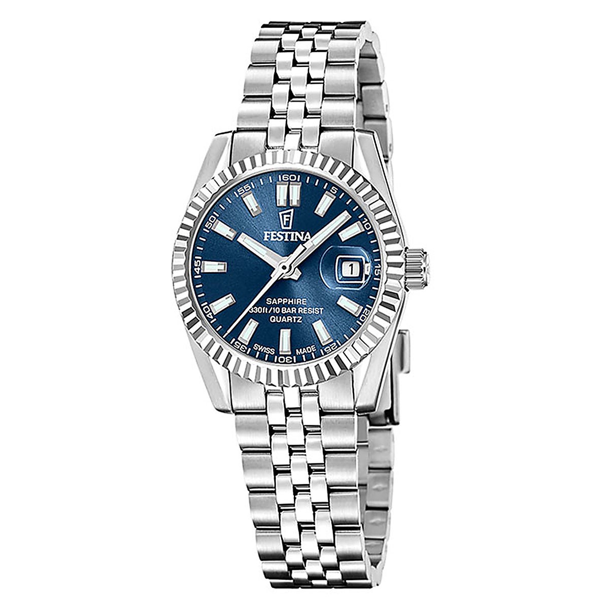Festina Swiss Made Classic Ρολόι Μπαταρίας με Μεταλλικό Μπρασελέ Κωδ: F20087/4