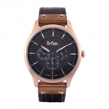 Lee Cooper Ρολόι Μπαταρίας με Δερμάτινο Λουρί Κωδ: LC06728.452