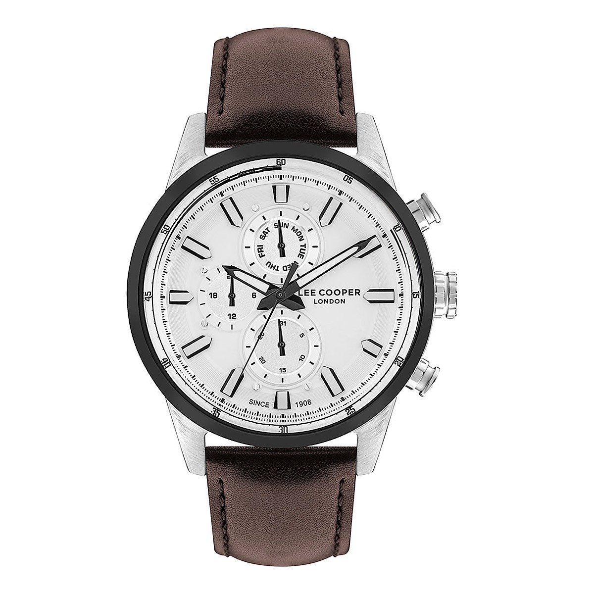Lee Cooper Ρολόι Μπαταρίας με Δερμάτινο Λουρί Κωδ: LC07855.334